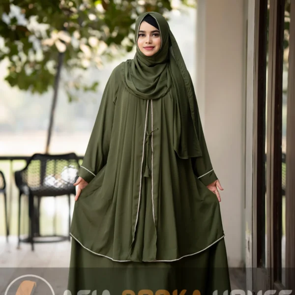 Anisa Atast Kati Burka Olive Colour