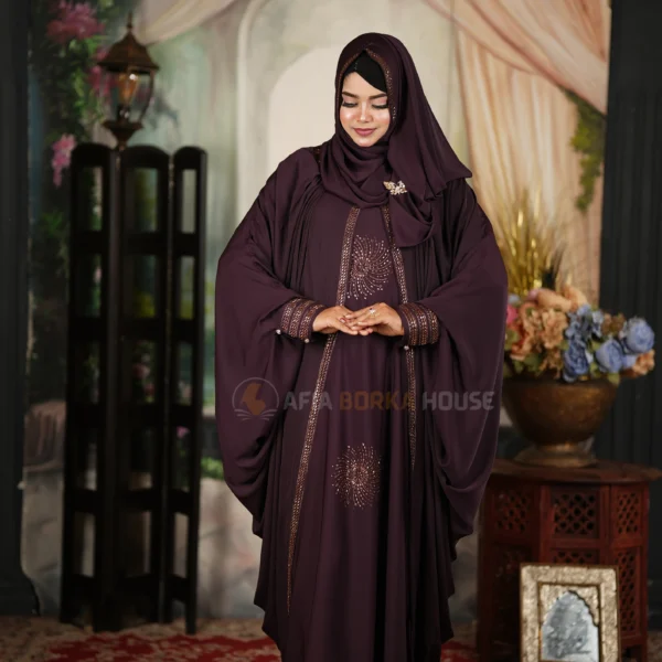 Luxary Koti Abaya 2025 Deep Kolija Colour