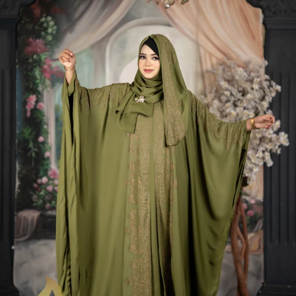 Ramisa Attest Koti Abaya Olive Colour