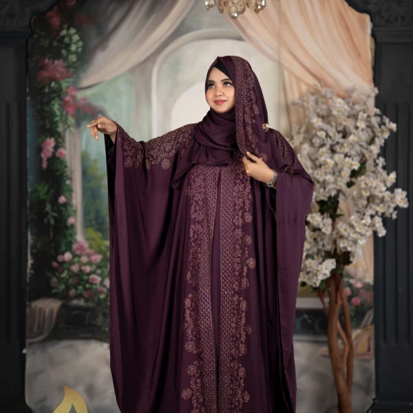 Ramisa Attest Koti Abaya Deep Kolija Colour