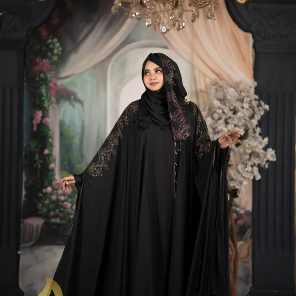 💕Luxury Pocket Sleeves Koti Abaya💕Black