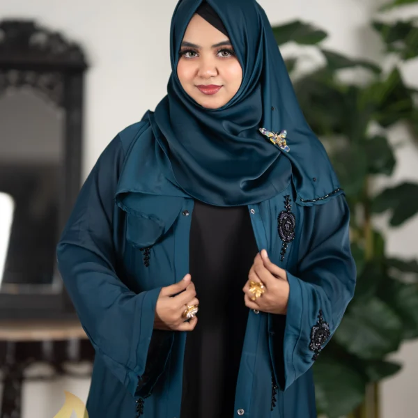 ✨Exclusive Karcupi Koti borka Sea Green✨