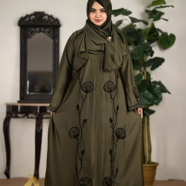 ✨Afia Exclusive Karcupi borka Olive✨