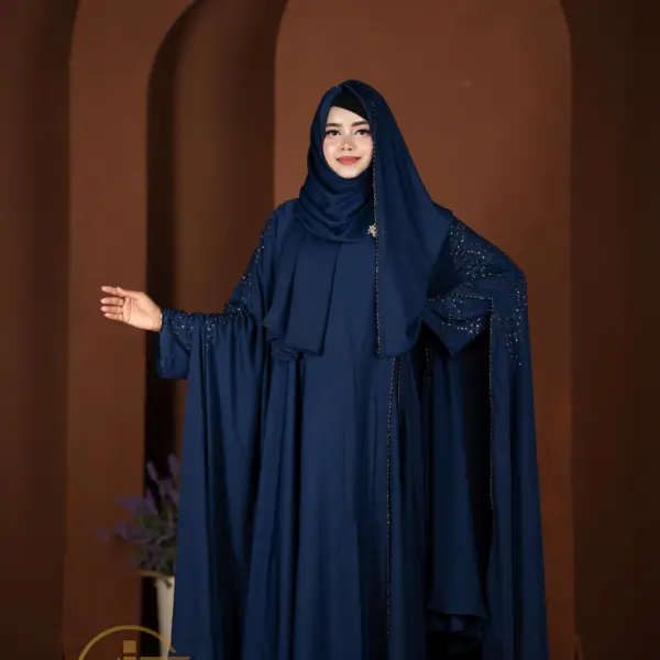 💕Luxury Pocket Sleeves Koti Abaya Version 2💕Navy Blue