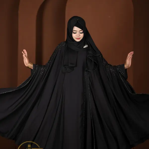 💕Luxury Pocket Sleeves Koti Abaya Version 2💕Black
