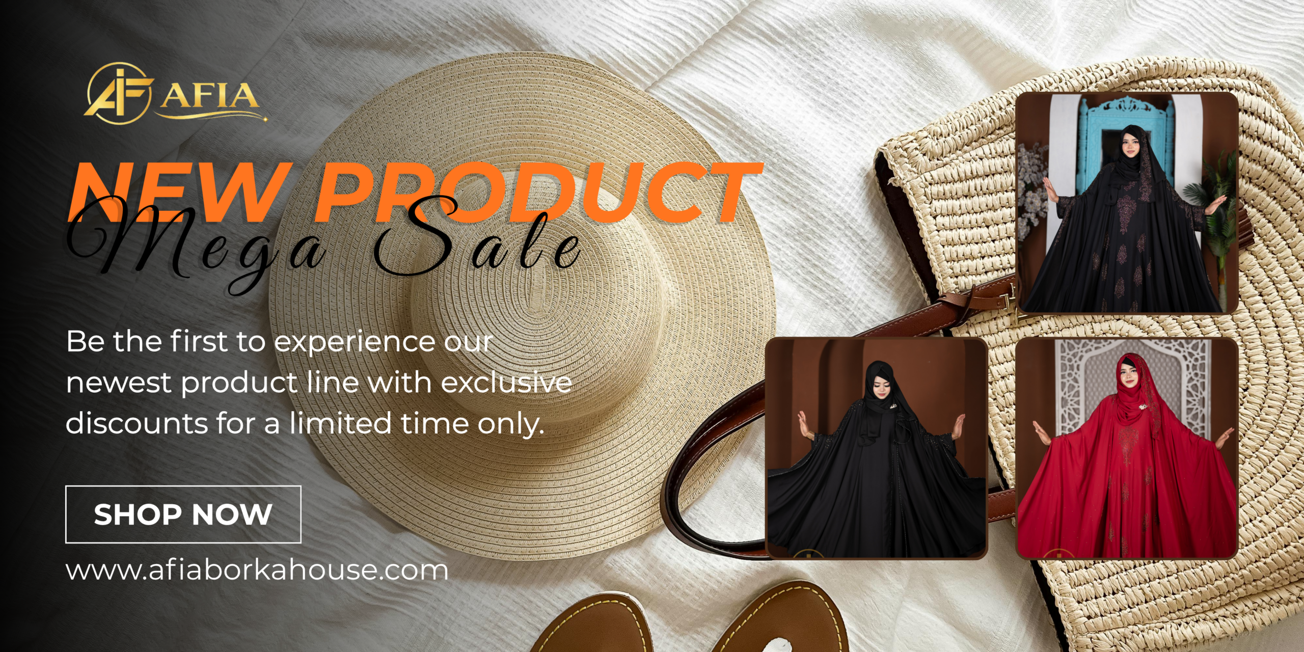 Neutral Simple Product Mega Sale Banner Landscape
