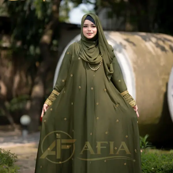 💕Simple Luxury Abaya💕𝐎𝐥𝐢𝐯𝐞 𝐂𝐨𝐥𝐨𝐚𝐫