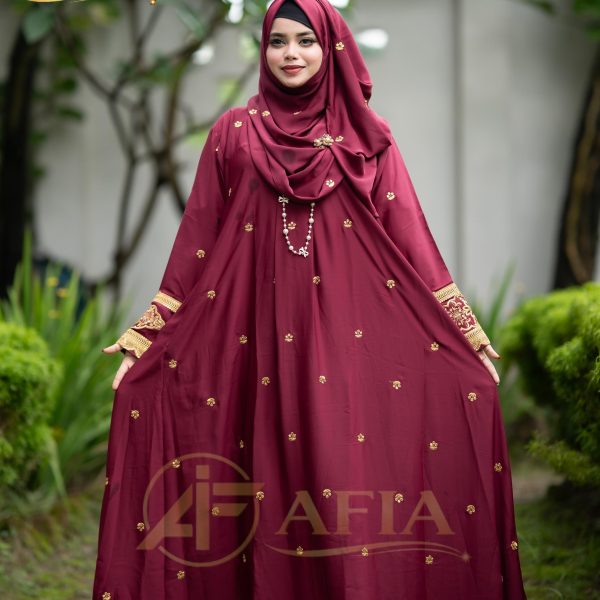 💕Simple Luxury Abaya💕Maroon color